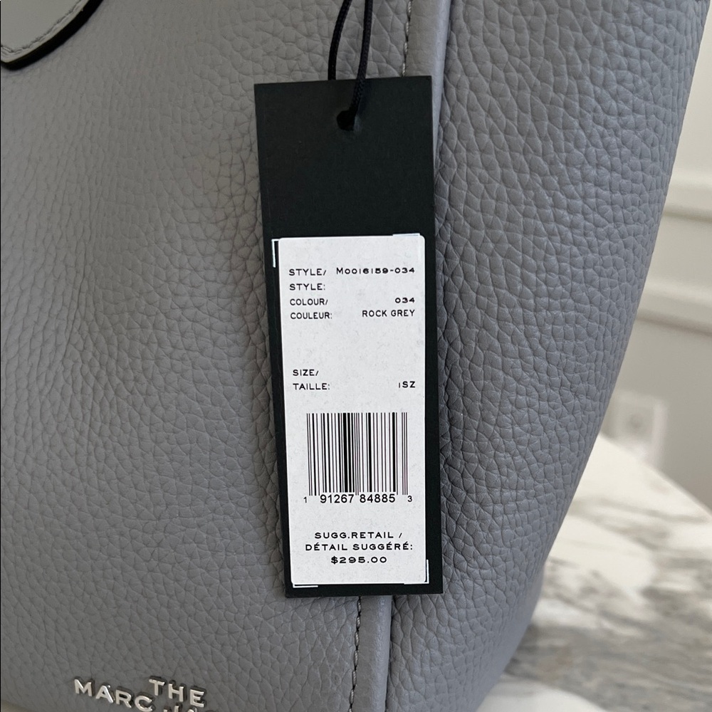 NWT - Marc Jacobs Kiss Lock Mini Tote Bag - Rock Grey - Picture 2 of 11